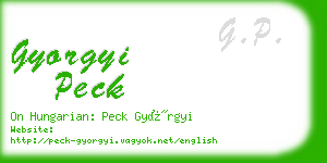 gyorgyi peck business card